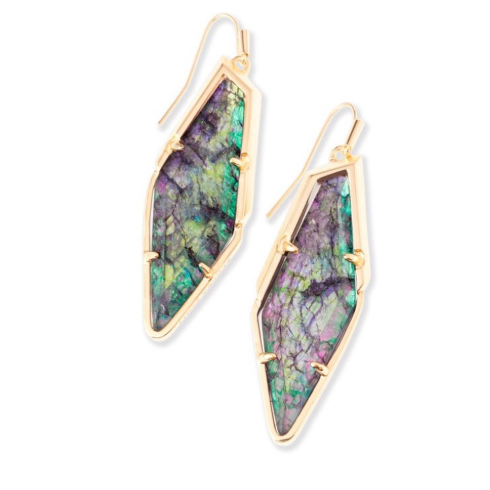 Kendra Scott Bexley earrings in Blue Crackle